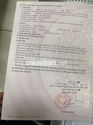 Nhà mặt tiền số 5 đường 38, Hiệp Bình Chánh
