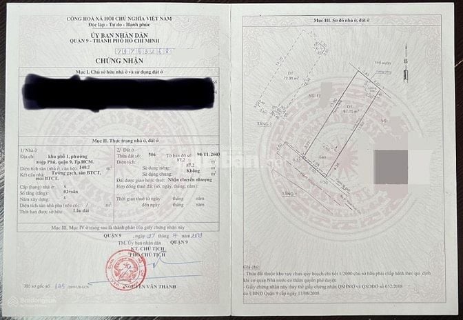 Bán nhà riêng, HXH đường Trịnh Hoài Đức, 9 tỷ, 88,2m2,
