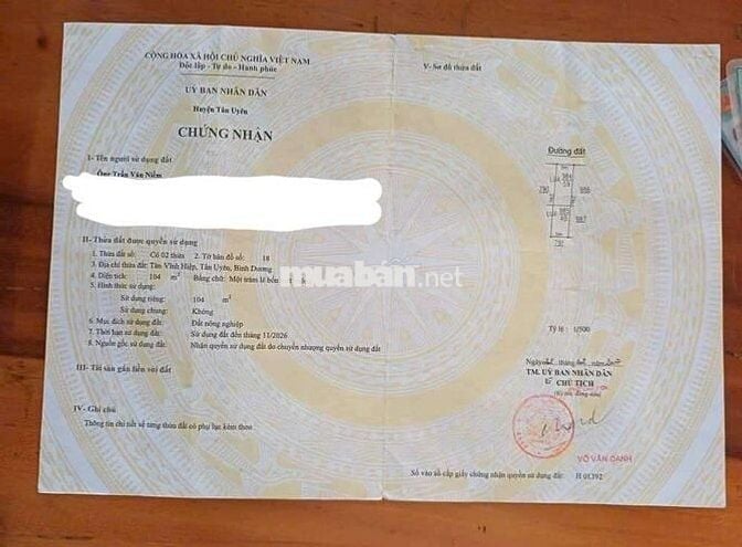 📍Bán 104m2 đất Mặt Tiền Gần KCN Đại Đăng – Giá Siêu Hấp Dẫn!