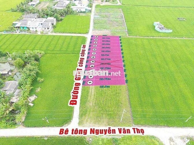 thổ cư giá 490tr , dt : 130mv ấp 3 lạc tấn - tân trụ - long an