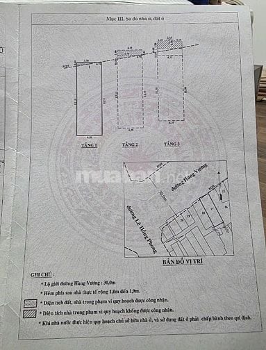BÁN NHÀ MẶT TIỀN : 75 HÙNG VƯƠNG - P. 4 - Q. 5 - TPHCM