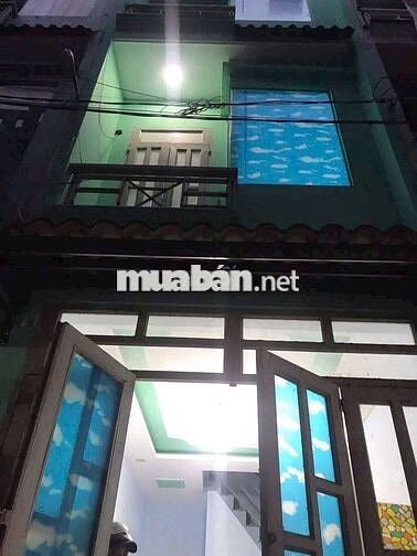 Nhà mới sơn sửa xong dt 3×7 trệt 2 lầu 2pn2wc hẻm 3m cách 20m ra tải