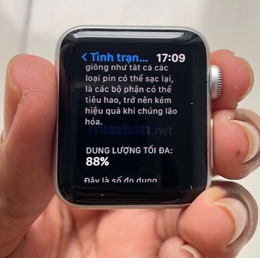 Aw s3 38mm trắng viền nhôm giá 1tr7 có fix