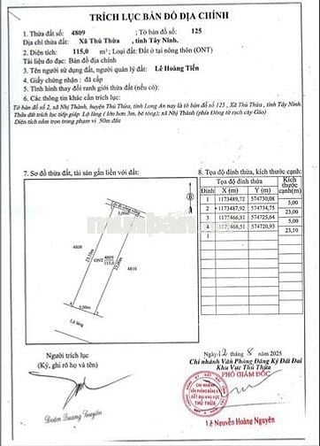 Chính chủ, Đất thổ cư 100%, gần KCN, QL1A, cao tốc, giá chỉ 6,3tr /m2