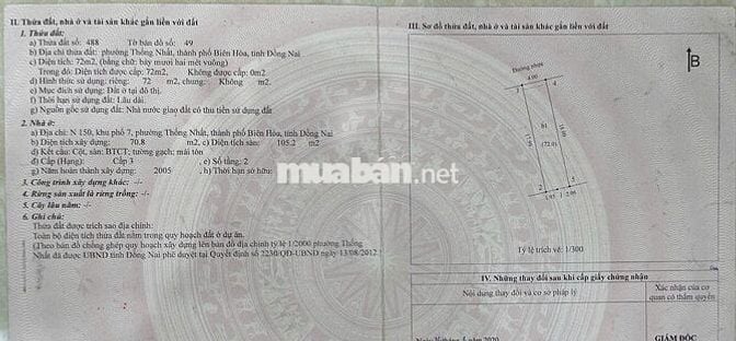 Bán nhà 4x 18 m đường N14, KDC D2D, P.Thống Nhất, Biên Hòa. Giá 5,2 tỷ