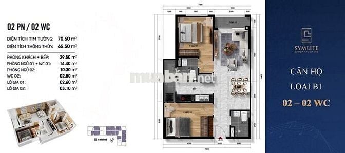 Căn hộ Symlife 36.8tr/m2 giá rẻ nhất Quốc Lộ 13, có giấy phép xây dựng