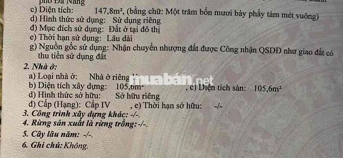 Bán đất mặt tiền Trần Duy Chiến đường 10.5m tặng kèm nhà cấp 4