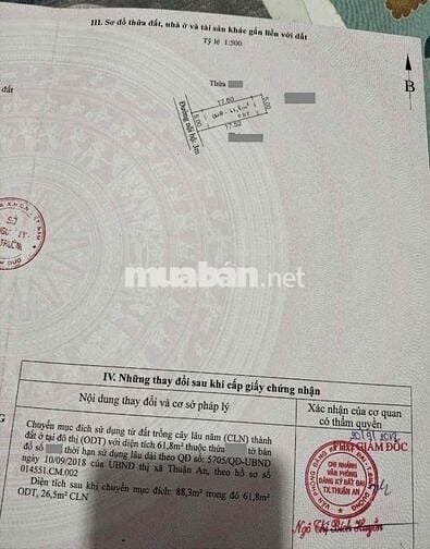 Đất 88m2 gần vòng xoay An phú , p an phú, Tp Thuận An