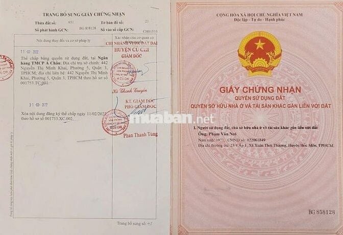Cần bán gấp 1286.3m2 đất TC mặt tiền đường nhựa Lâm Thị Ngành