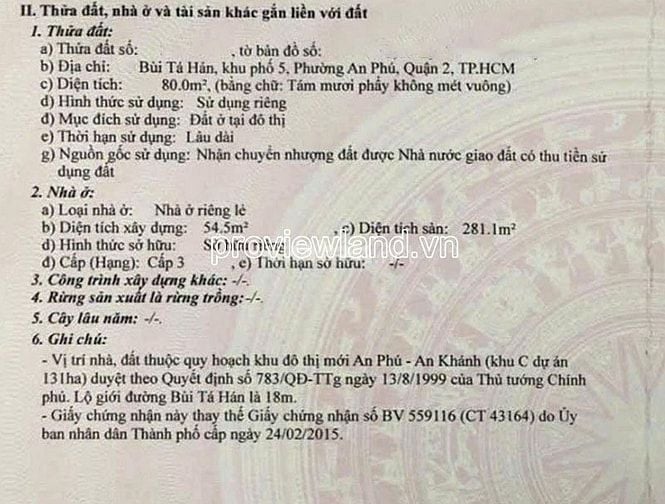 Nhà mặt tiền Bùi Tá Hán, phường An Khánh, TP. Thủ Đức, đang cho thuê