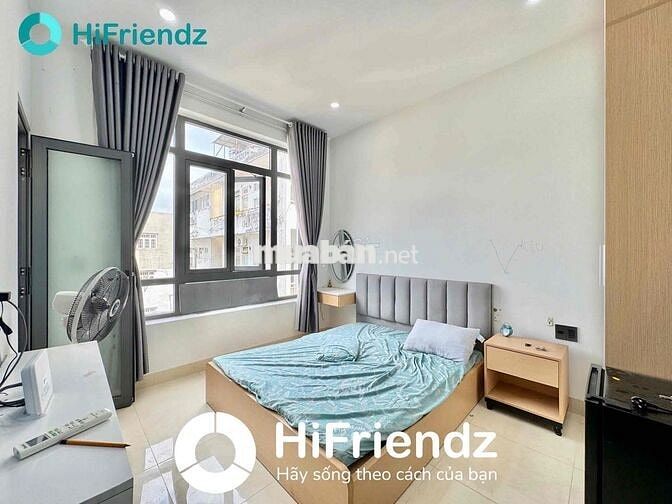 PHÒNG STUDIO FULL NỘI THẤT TÁCH BẾP - CỬA SỔ THANG MÁY