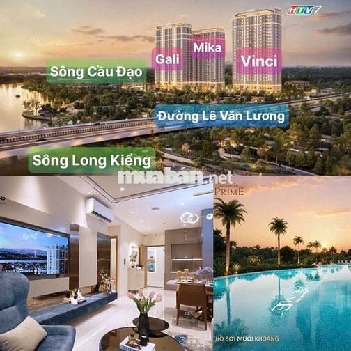 Chỉ 550 triệu (20%) sở hữu căn 1PN 46,5m2 Khải Hoàn Prime kề PMH Q7