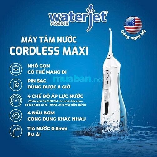 Tặng máy tăm nước Waterjet xuất xứ USA