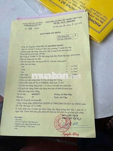 Bán nhà hơn 2 tê Lê Đức Thọ - Nguyễn Oanh