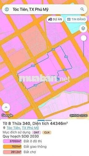 Mặt Tiền Trần Phú, Tóc Tiên, Tp. Phú Mỹ, BRVT -  Xã Châu Pha Tp HCM