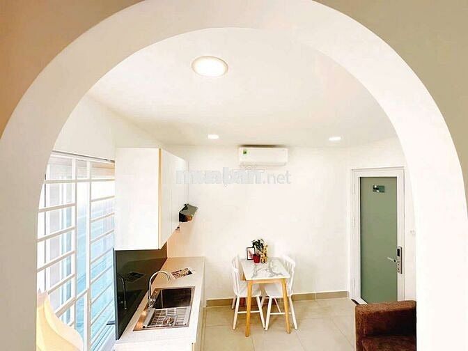 Cho thuê chung cư mini 1Pn, Tách bếp, Cửa sổ lớn Full nội thất cao cấp