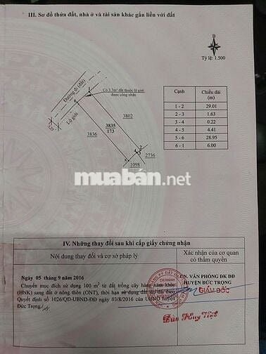 Đất sổ đỏ 173m2 , Quốc lộ 20 , Hiệp Thạnh , Đức Trọng , Lâm Đồng