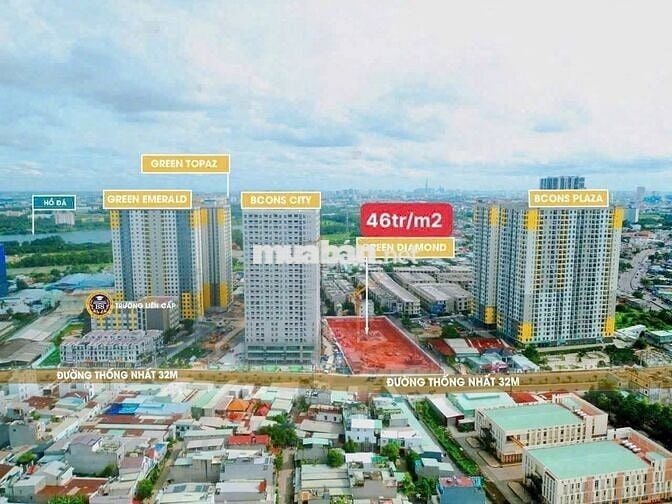 Bcons City: Booking căn hộ block cuối cụm TTTM chỉ từ 46 triệu/m²