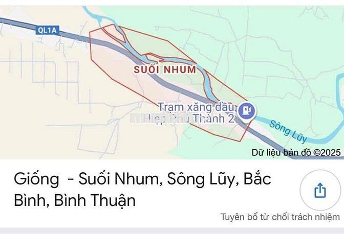 Bán lô đất 12,142m2 tại suối nhuôm sông lũy Bắc bình,bình thuận,Lâm đồ
