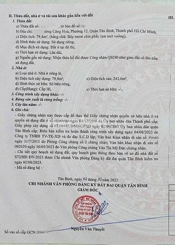 BÁN NHÀ MẶT TIỀN : 202 CỘNG HÒA - P. 12 - Q. TÂN BÌNH - TPHCM