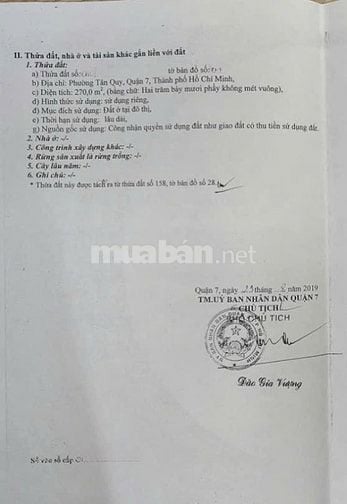 BÁN NHÀ MẶT TIỀN : 6 ĐƯỜNG SỐ 42  - P. TÂN QUY - Q. 7 - TPHCM