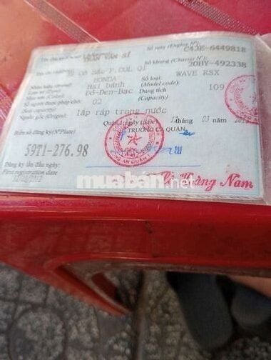 Wave.Rsx .đời 2012 biển số thành phố