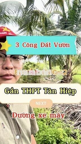 ĐẤT VƯỜN GIÁ RẺ GẦN TRƯỜNG THPT TÂN HIỆP 800tr/1000m2