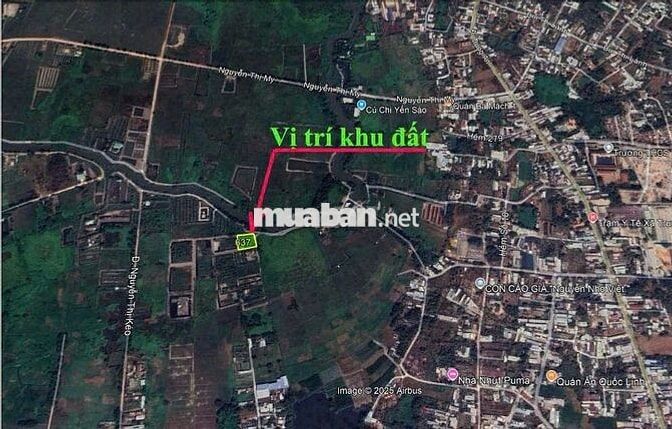 BÁN GẤP LÔ ĐẤT TRUNG AN, CỦ CHI, CÁCH UB XÃ TRUNG AN #800M. GIÁ 2,1 TỶ