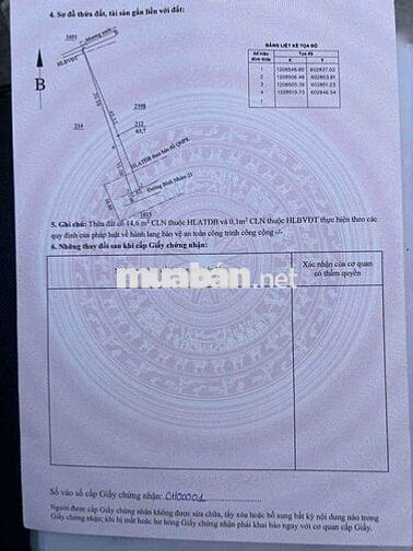 Bán lô đất mặt tiền Bình Nhâm 21