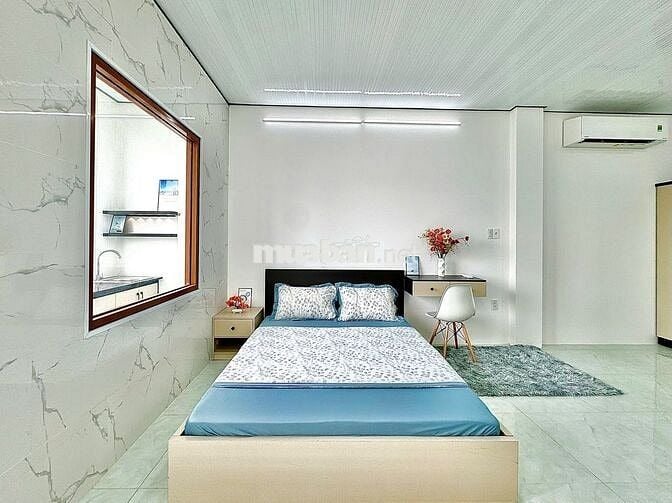 CHDV 1PN tách bếp - Bancol thoáng mát 40m,full nội thất,giờ giấc tự do