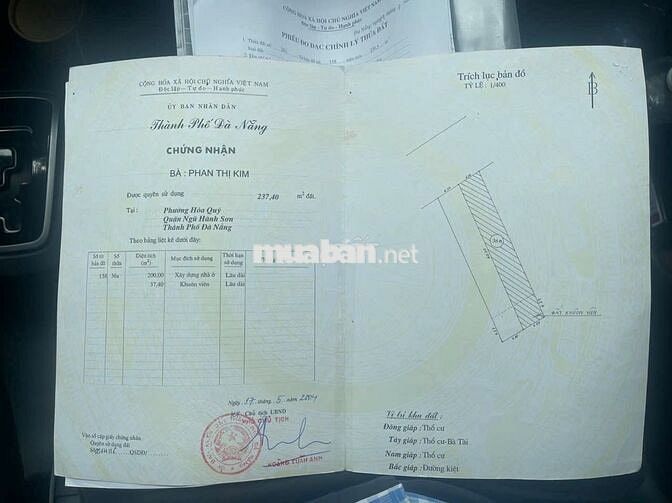 Bán lô đất cạnh LÀNG ĐẠI HỌC, DTĐ 240M2, sát Mai Đăng Chơn