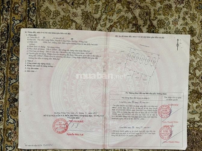 Bán đất mặt tiền Vũng Tàu đã lên TP