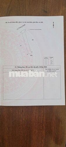 Bán đất thổ cư, lộ Thống Nhất, kế bên chợ Phường 7,  diện tích 122m2