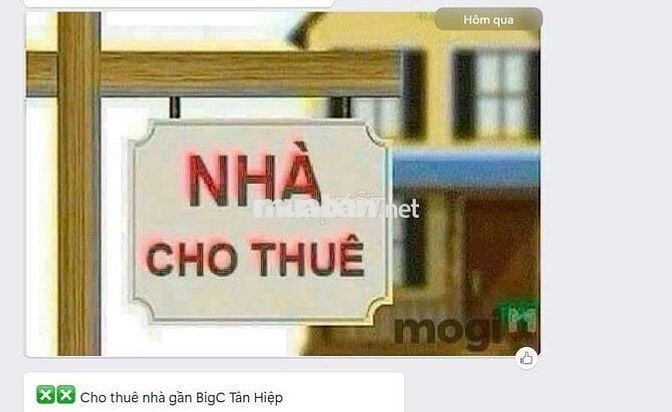 CHO THUÊ NHÀ PHƯỜNG TÂN HIỆP GIÁ 4 TRIỆU