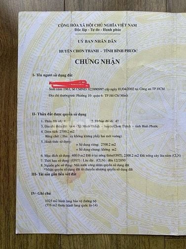 Chính chủ cho thuê đất MT QL14 Chơn Thành Bình Phước