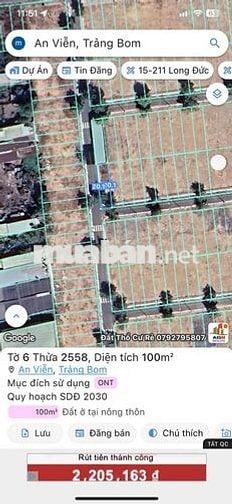 Đất Nền Thổ Cư Lô Góc Cạnh Khu Công Nghiệp Giang Điền