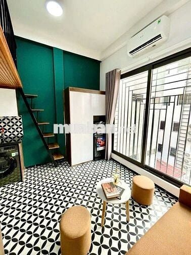 Căn Studio 30m2 Full đồ, ban công, máy giặt riêng tại Khương Thượng