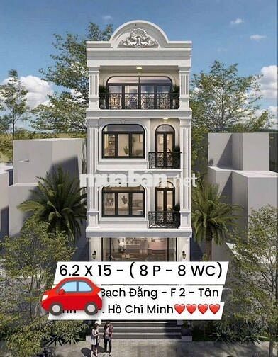 Nhà P2 Tân Bình khu Vip Sân Bay 8 Phòng Xe Hơi Thông