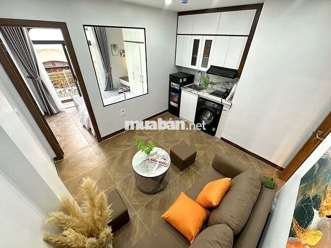 Căn hộ 1N1K full nội thất, ngõ ô tô 255 Nguyễn Khang, ban công – 7.5tr