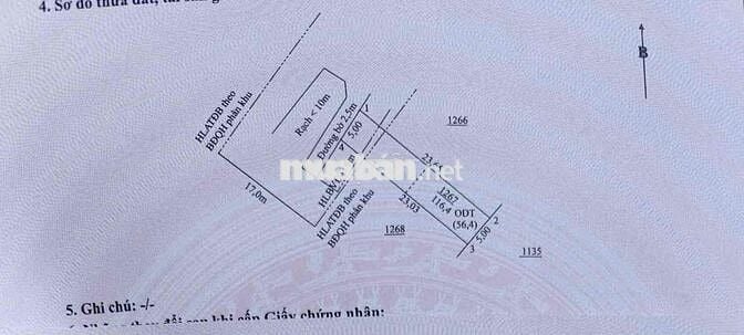 BÁN ĐẤT (5x23) HƯNG ĐỊNH 10 KHU DU LỊCH CẦU NGANG