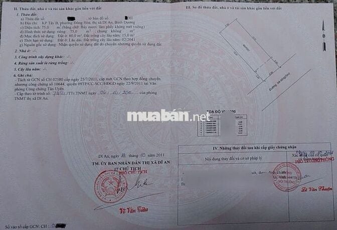 Đất gần BigC GO, phường Đông Hòa, Tp Dĩ An