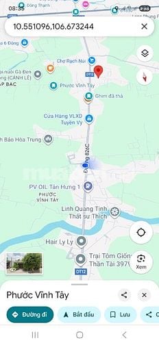 3,700m2 thổ, đường 6m, cách 826C 70m,Vinhome 300m, Phước V Tây