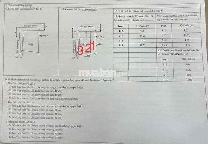 BÁN 3 LÔ ĐẤT MẶT TIỀN NGUYỄN THỊ BÀI XÃ LONG AN CŨ
