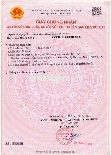 CẦN BÁN ĐẤT NỀN GẦN KCN CHƠN THÀNH