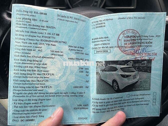 Mazda 3 2015 1.5 AT Hatchback - 100000 km