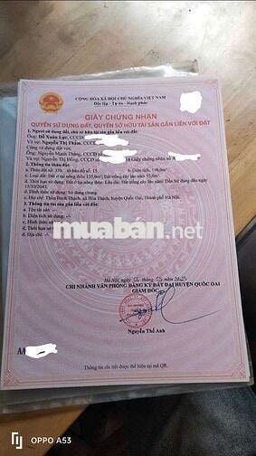 CC BÁN LÔ ĐẤT GẦN FUII THỔ GIÁ 2,75TỶ BẠCH THẠCH XÃ PHÚ CÁT HÀ NỘI