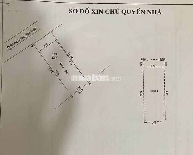 Bán nhà hoàng hoa thám cách cột cờ 350m đi bộ phường vũng tàu