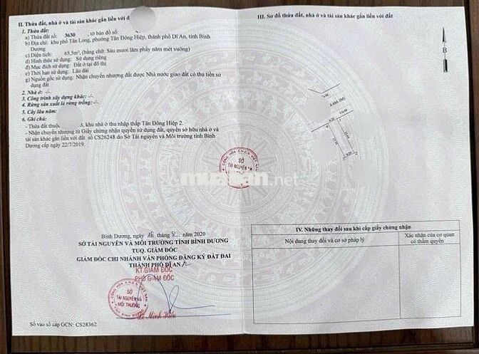 Đất mặt tiền KDC Lê Phong 2, p Tân Đông Hiệp, Tp Dĩ An