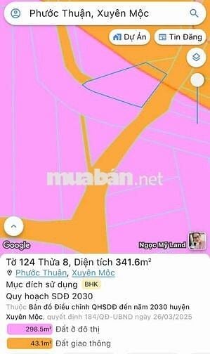 🌟 Cơ Hội Đầu Tư Vàng: Khu Đất Mặt Tiền ODA Hồ Tràm –