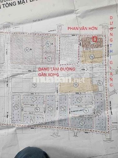 KHU DÂN CƯ PHÂN LÔ 38HA MẶT TIỀN ĐƯỜNG DƯƠNG THỊ GIANG- 100M2-